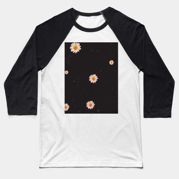 Flowers rain Baseball T-Shirt by YellowCollages